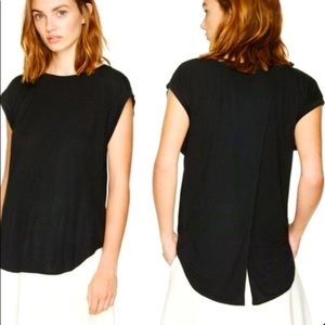Soft and stylish black Wilfred open back t-shirt